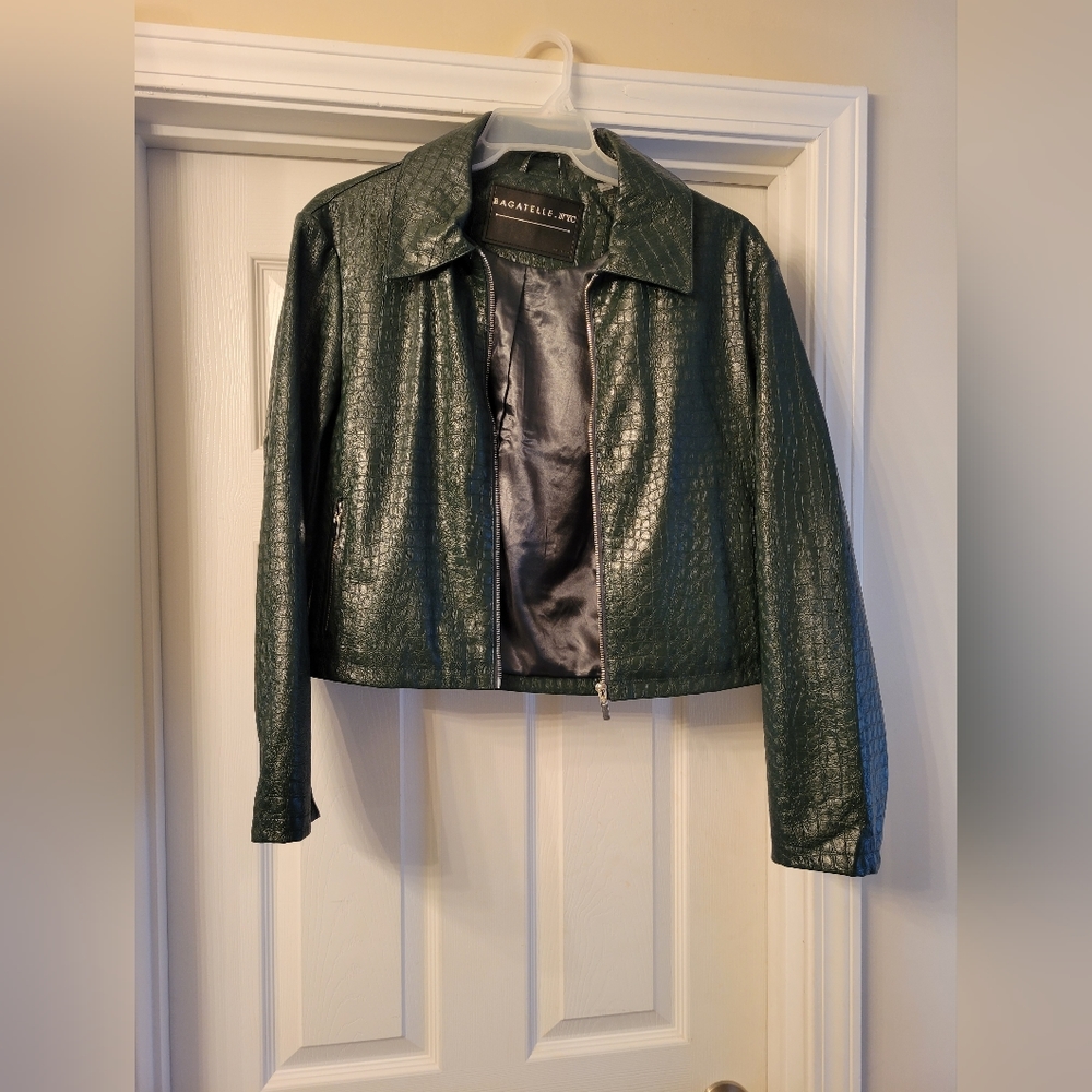 Dark green casual jacket